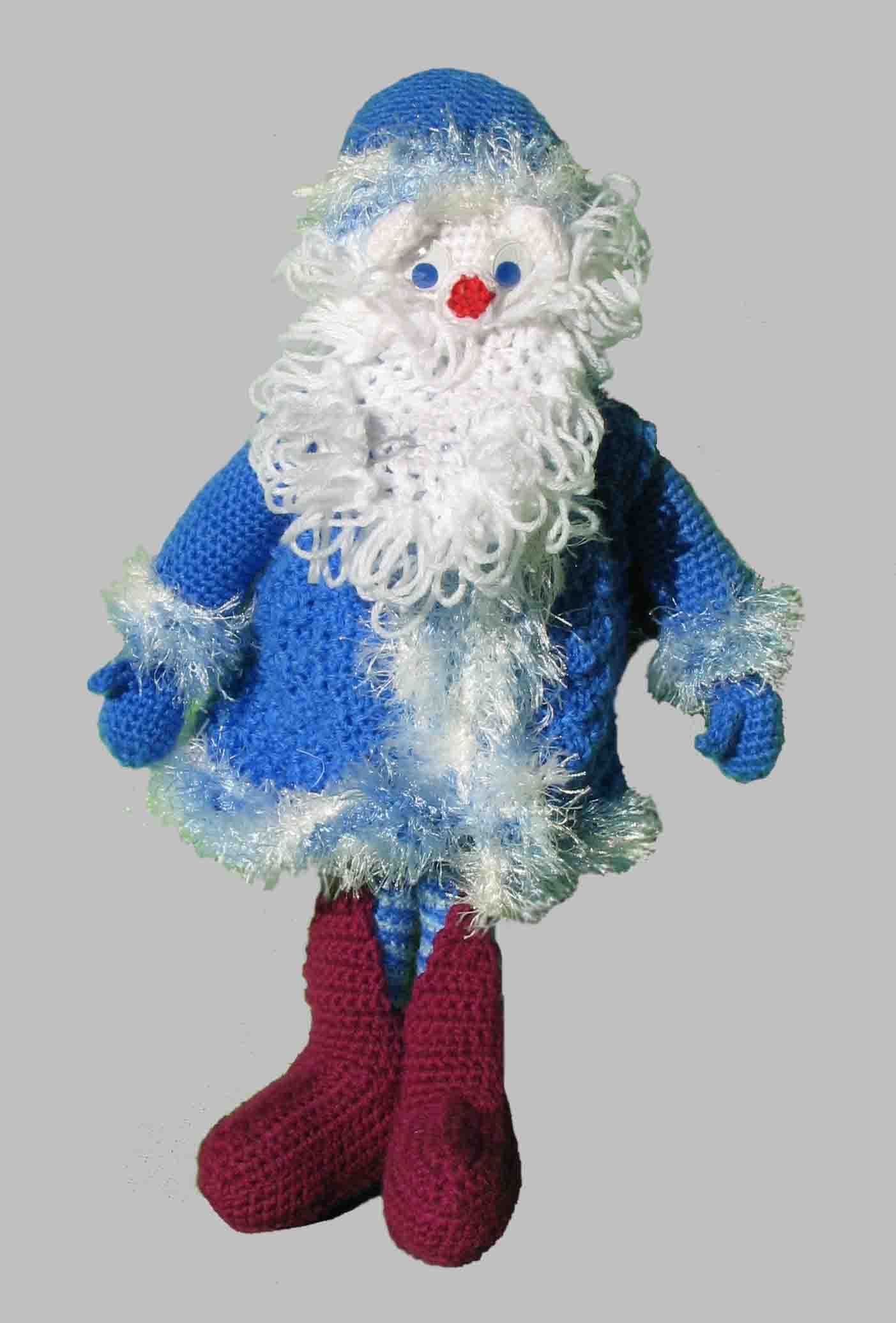 Авторская коллекционная кукла, Дед мороз в голубом (фото,фотография)